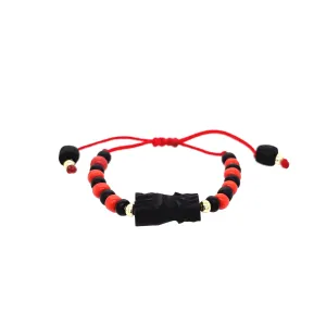Genuine Azabache Hand Baby Bracelet adjustable red rope and crystal beads