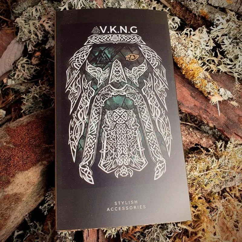 Gift Box Vegvisir Runic Pendant and Viking Beard Beads
