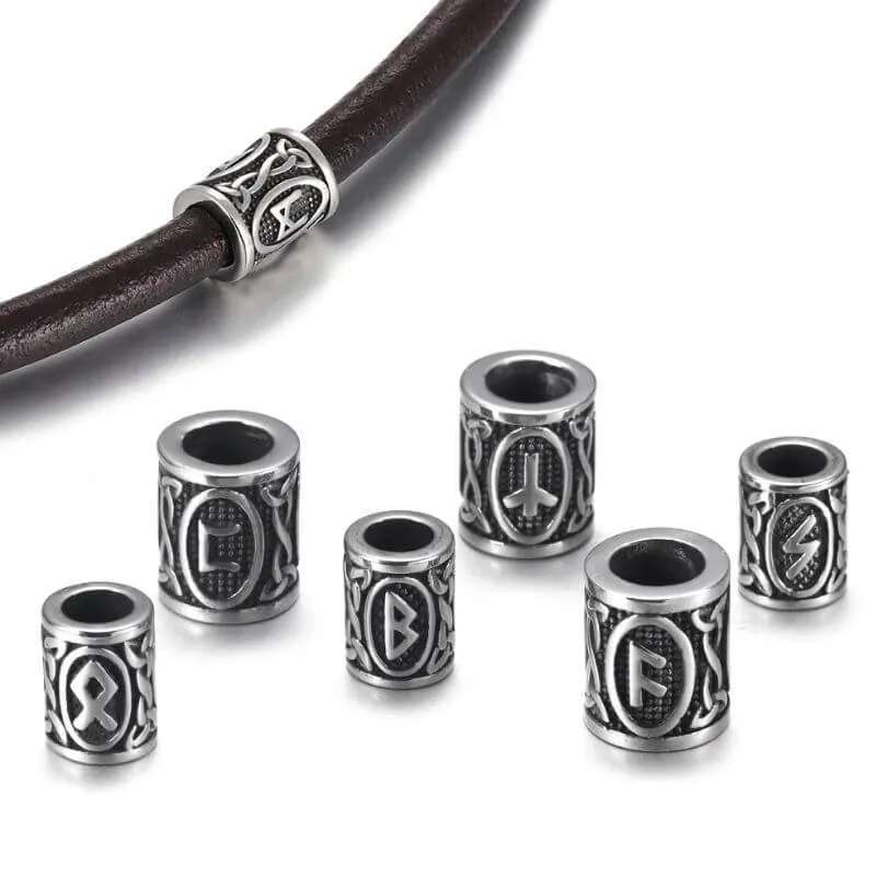 Gift Box Vegvisir Runic Pendant and Viking Beard Beads