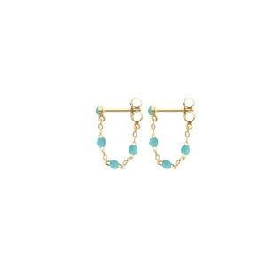 GIGI CLOZEAU- Classic Earrings 18k Yellow Gold- Turquoise