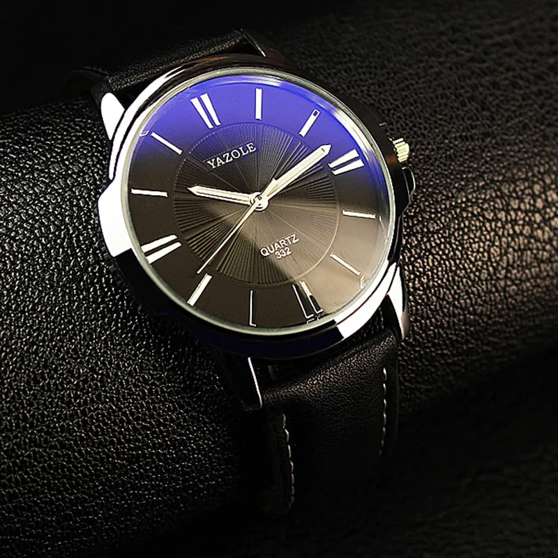 Glass Dual Elegant Men's Quartz Watch