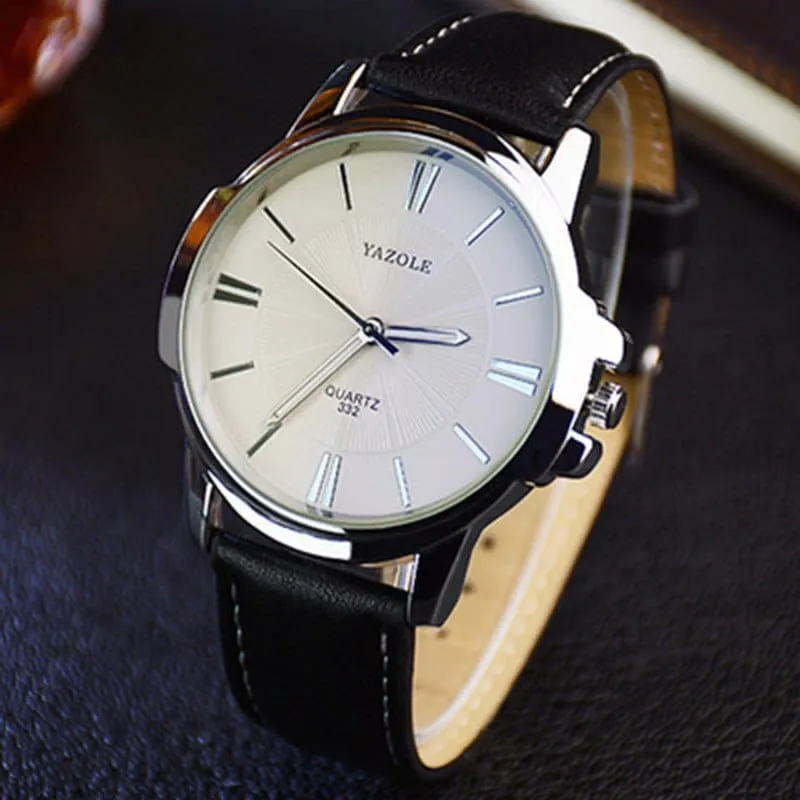 Glass Dual Elegant Men's Quartz Watch