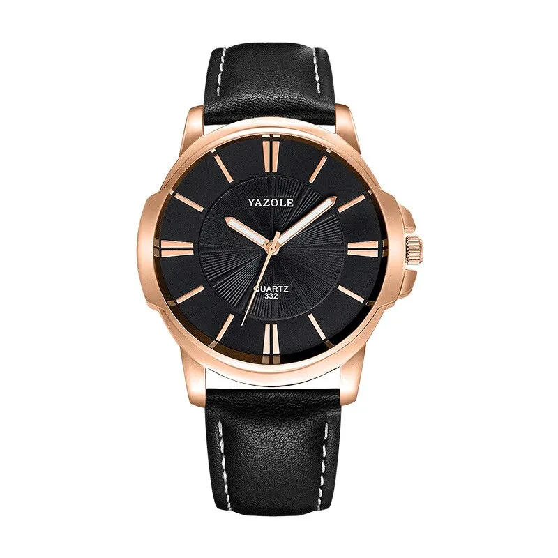 Glass Dual Elegant Men's Quartz Watch