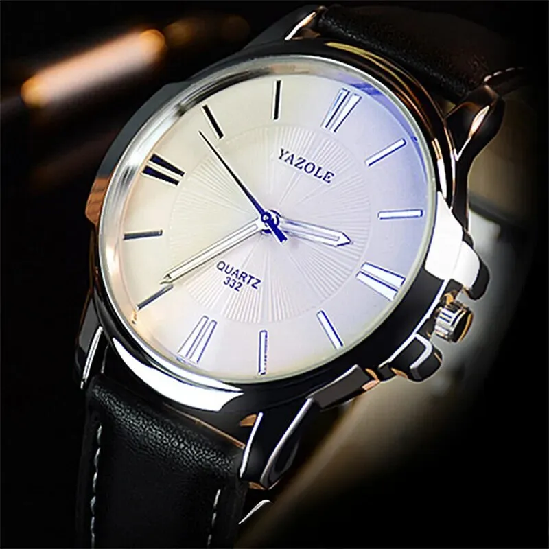 GLASS LEATHER WATCH | Elegance Meets Craftsmanship