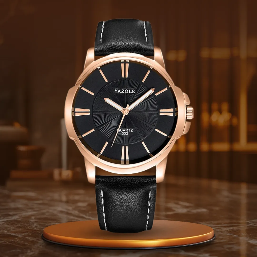 GLASS LEATHER WATCH | Elegance Meets Craftsmanship
