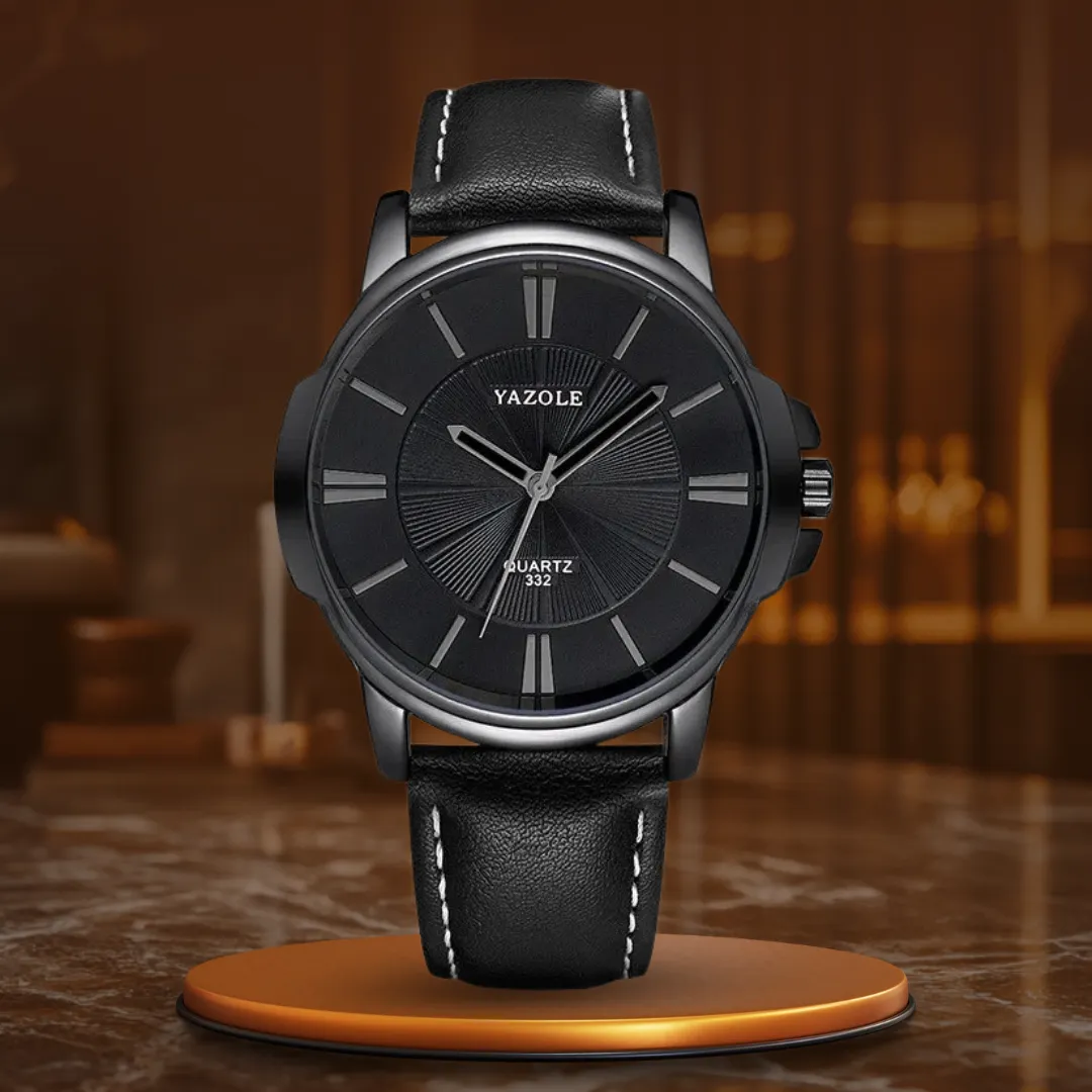 GLASS LEATHER WATCH | Elegance Meets Craftsmanship
