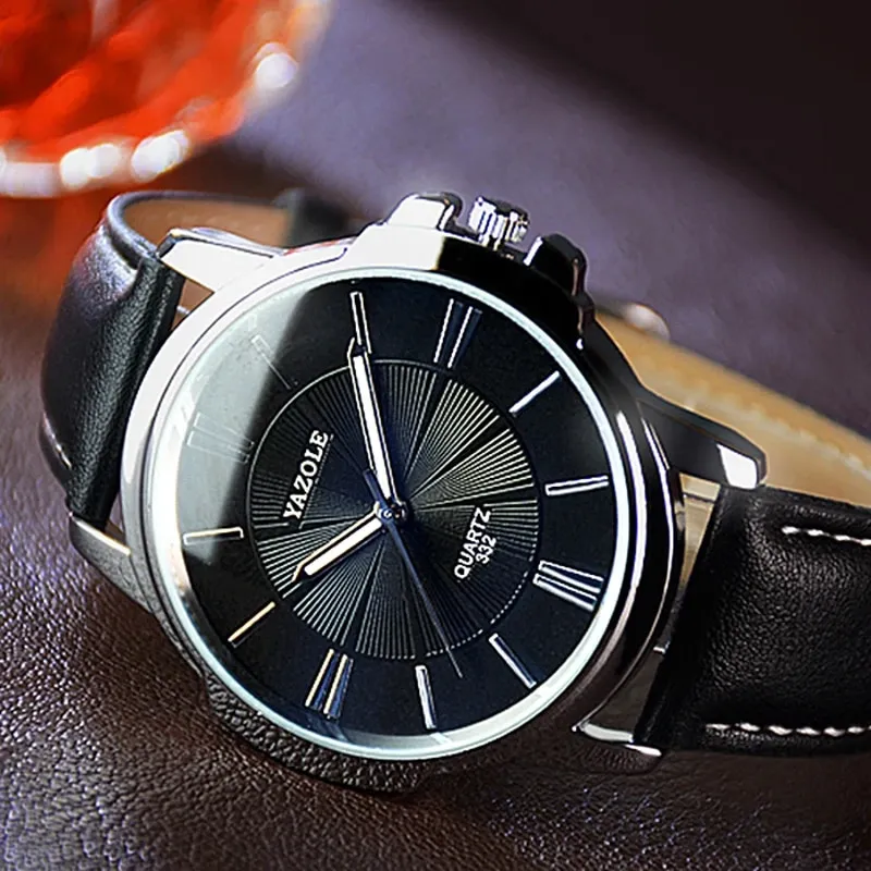 GLASS LEATHER WATCH | Elegance Meets Craftsmanship