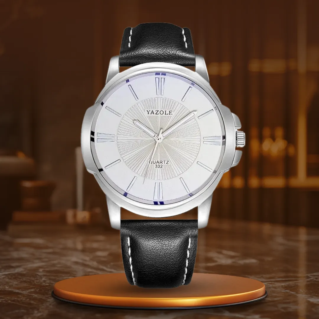 GLASS LEATHER WATCH | Elegance Meets Craftsmanship