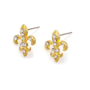 GOLD CRYSTAL STUD EARRINGS #SWR-CP2605RHO (GC3)