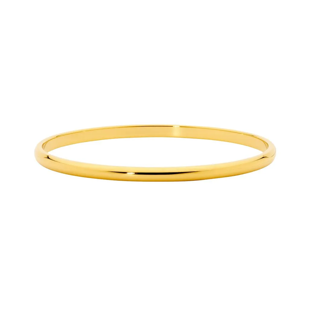 Gold IP Plated Stainless Steel 3mm Bangle SB206G