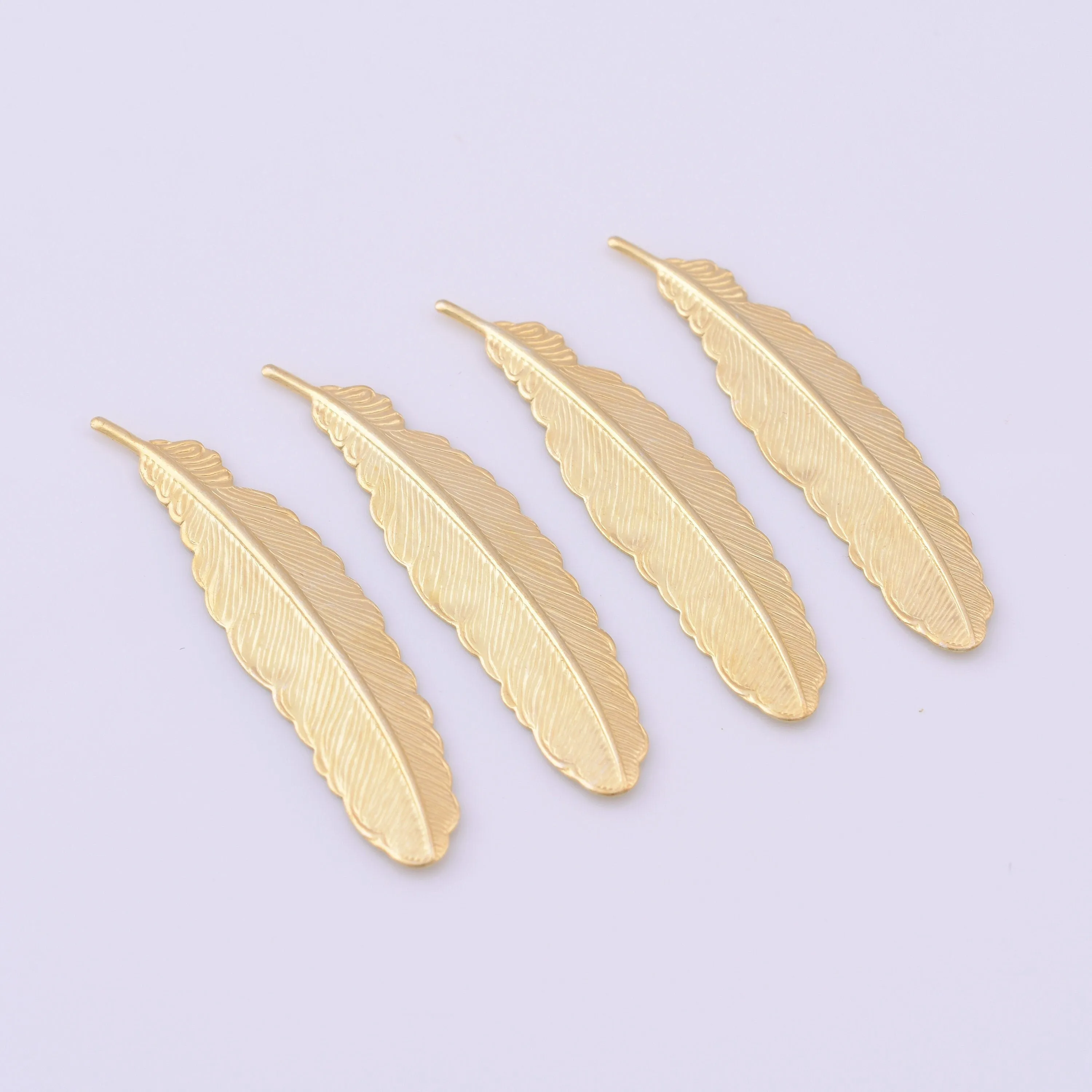 Gold Plated Feather Charms
