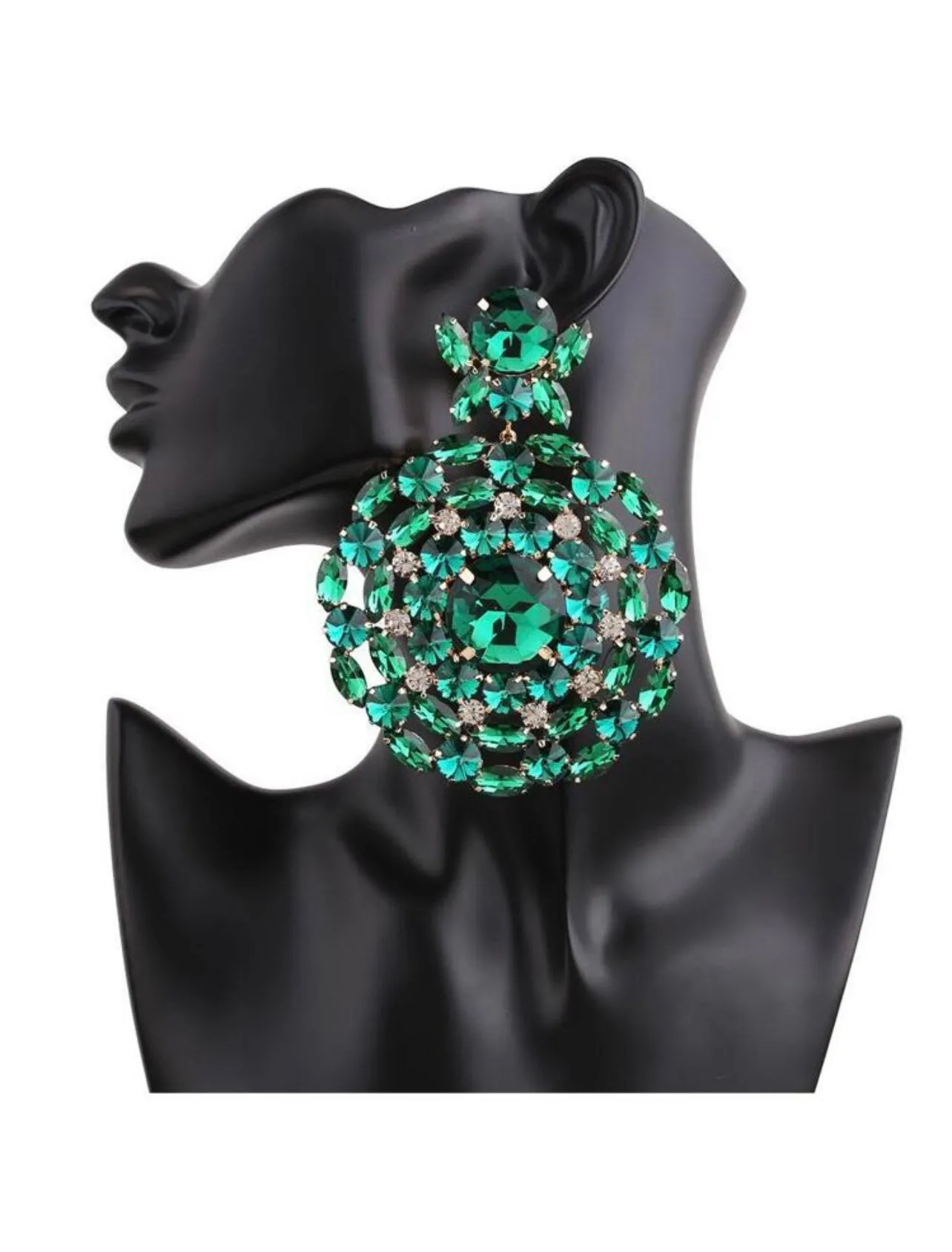 Green Crystal Earrings