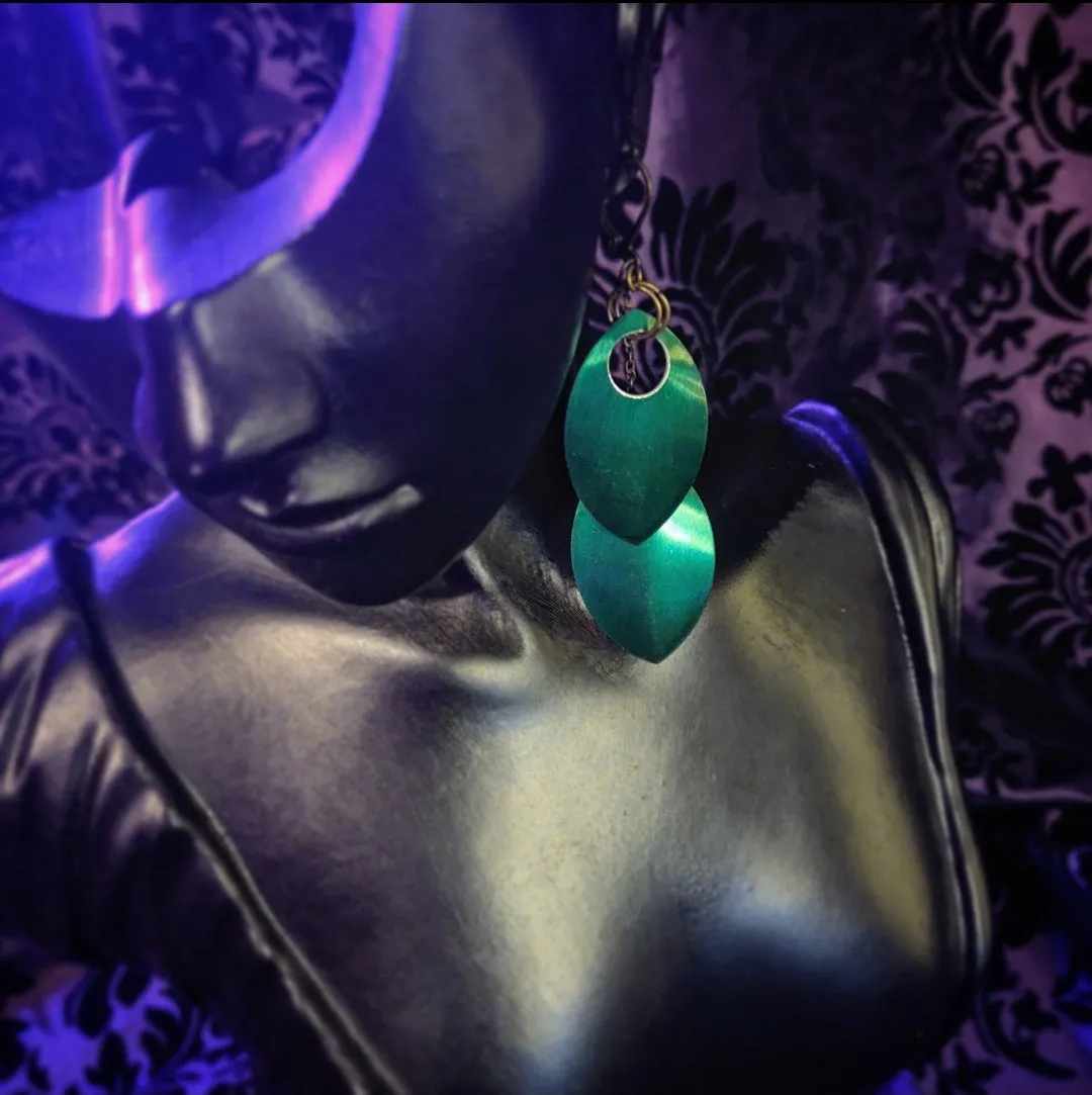 Green Scale Mail Dangles