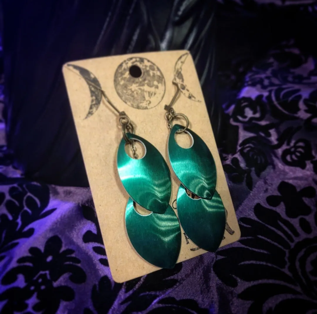 Green Scale Mail Dangles