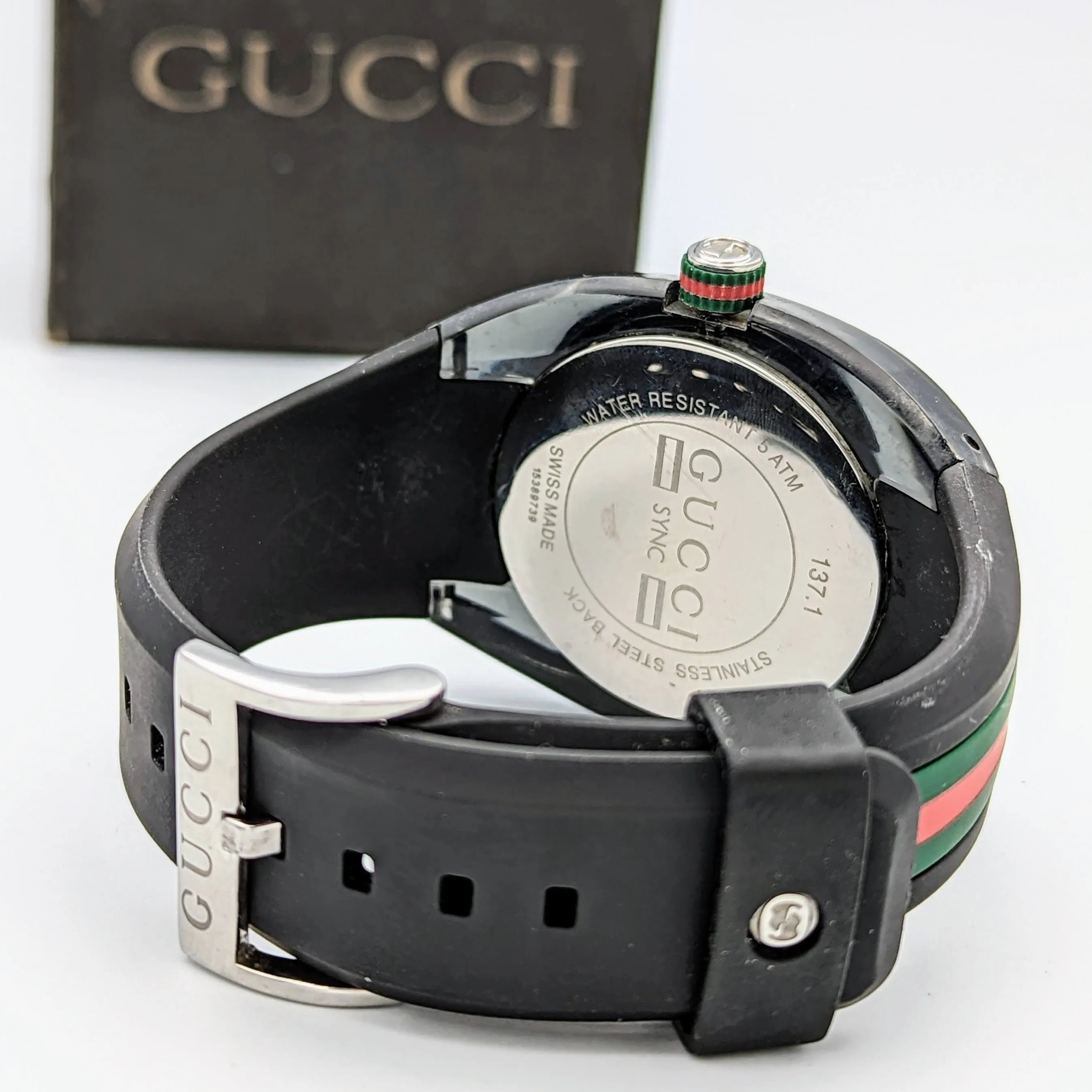 GUCCI SYNC Watch Ref. 137.1 Original Strap! Swiss Quartz Wristwatch