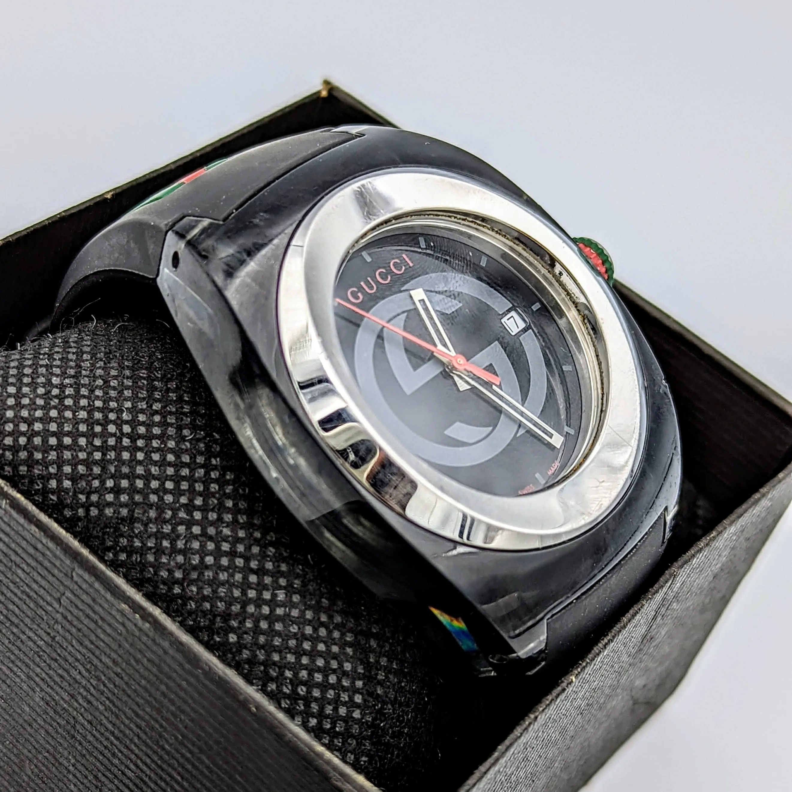 GUCCI SYNC Watch Ref. 137.1 Original Strap! Swiss Quartz Wristwatch