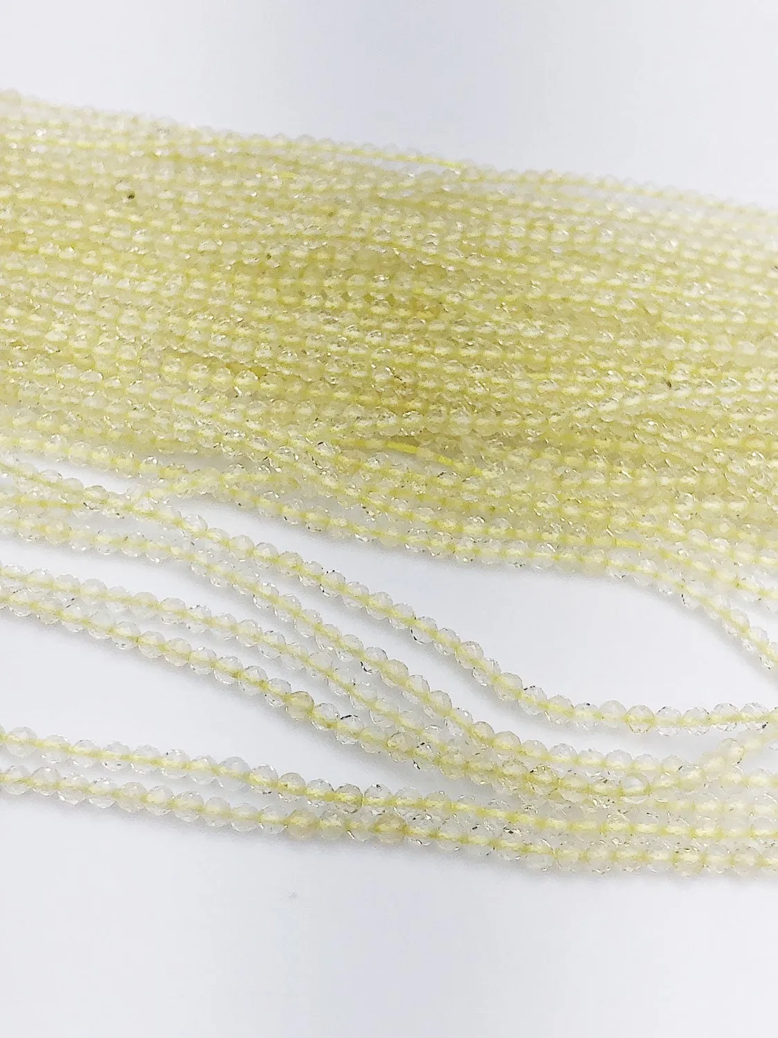 HALF OFF SALE - Lemon Quartz Gemstone Beads, Full Strand, Semi Precious Gemstone, 13"