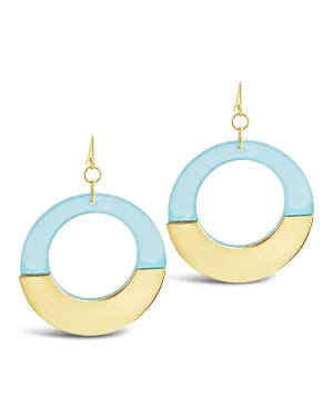 Half Resin Dangle Earrings