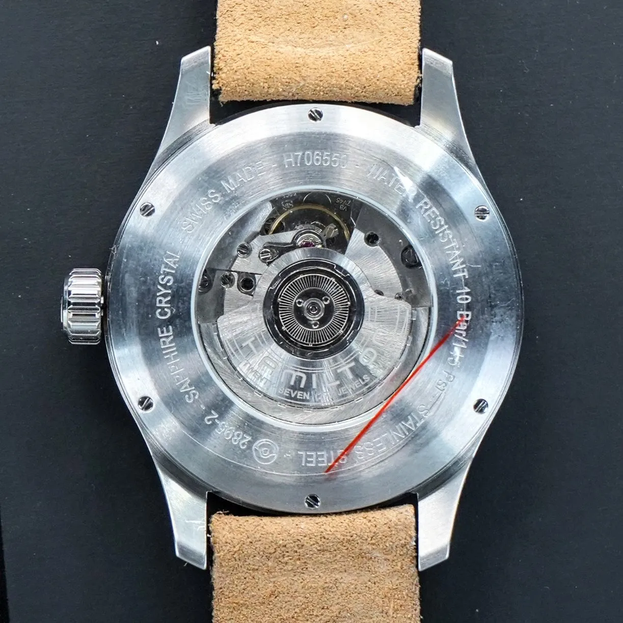 HAMILTON Khaki Field Officer Auto Watch H706550 44mm Black Dial Wristwatch  - ALL Original & Double Box!