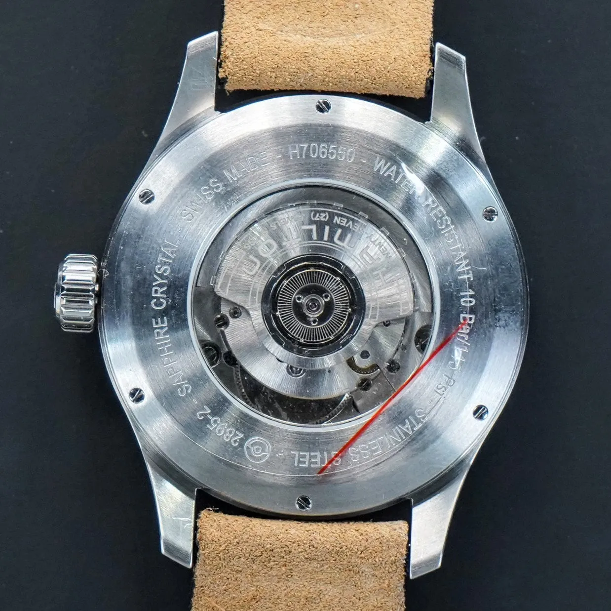 HAMILTON Khaki Field Officer Auto Watch H706550 44mm Black Dial Wristwatch  - ALL Original & Double Box!