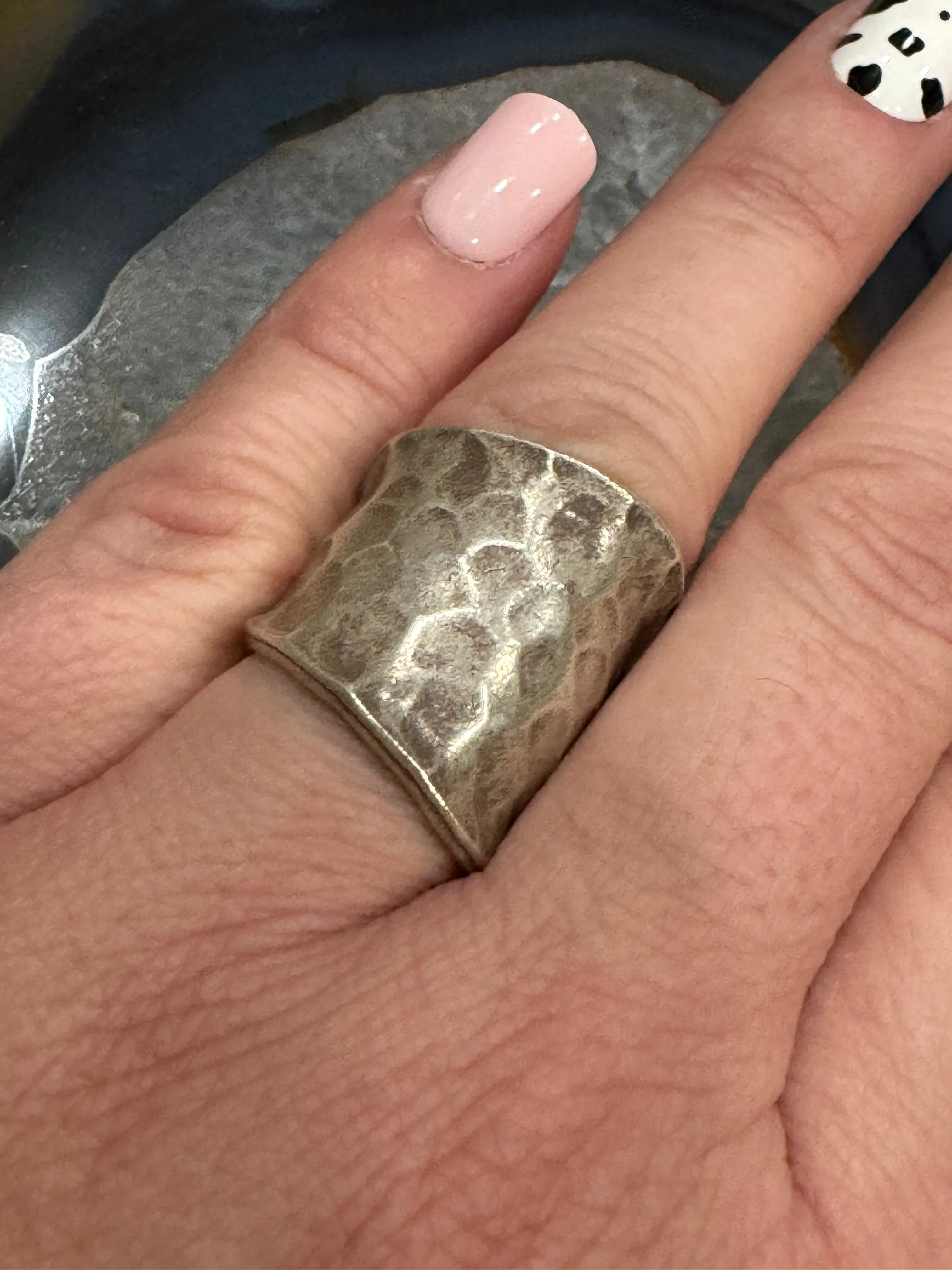 Hammered Adjustable Ring