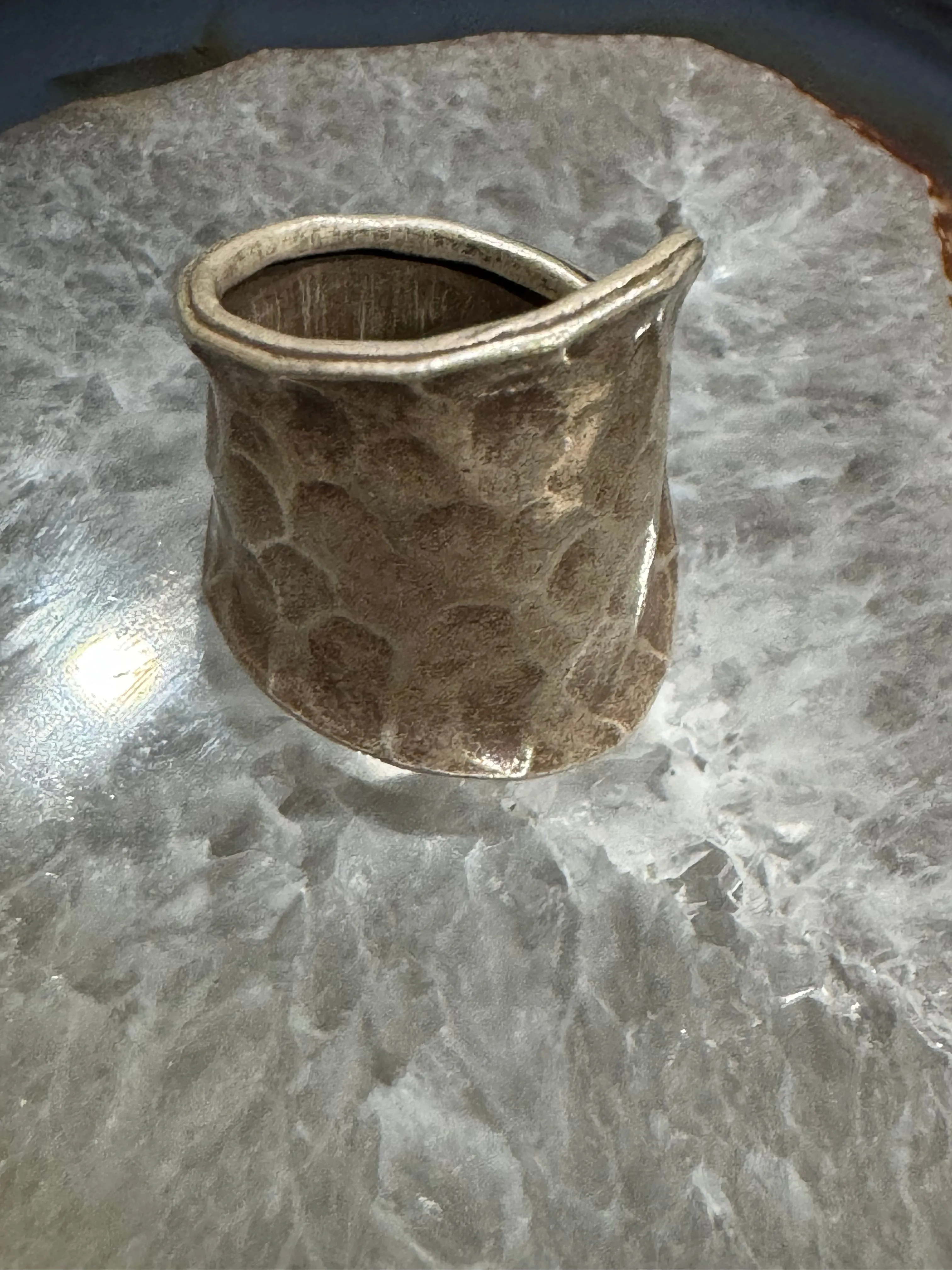 Hammered Adjustable Ring