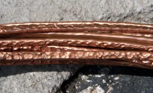 Hammered Copper 3mm Ring Stock Textured Metal Wire - Rings Bracelets Pendants Metalwork