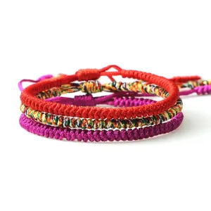 Handmade Rope Knots Tibetan Buddhist Bracelets