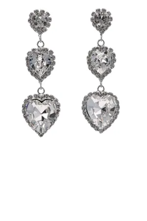 Hartley Crystal Heart Drop Earrings