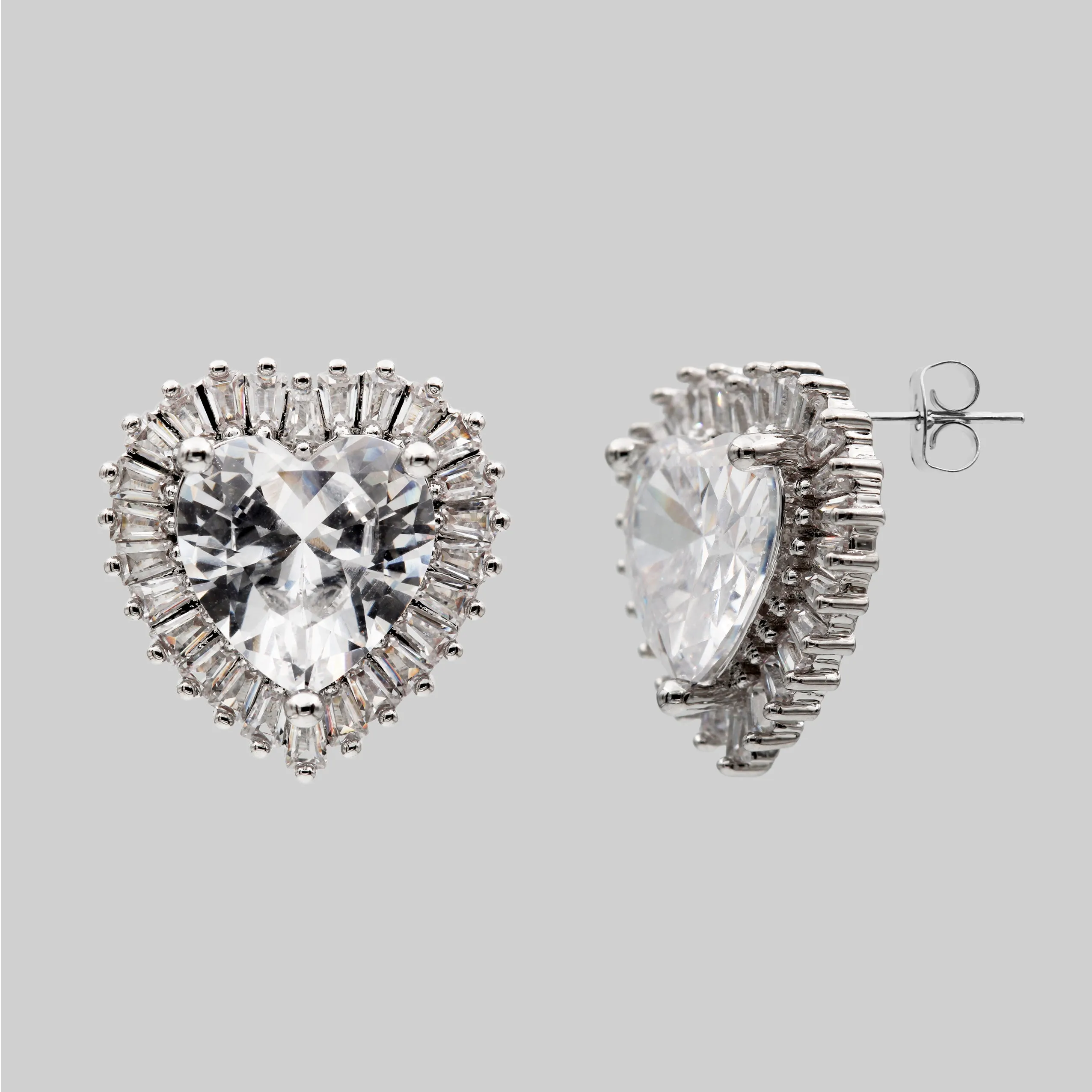 Heart Crystal Stone Earrings