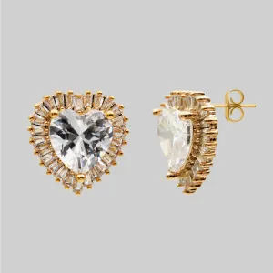 Heart Crystal Stone Earrings