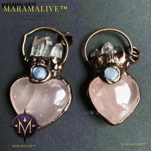 Heart-shaped White Crystal Pillar Aquamarine