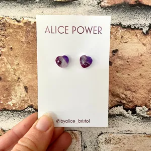 Heart Stud Resin Earrings