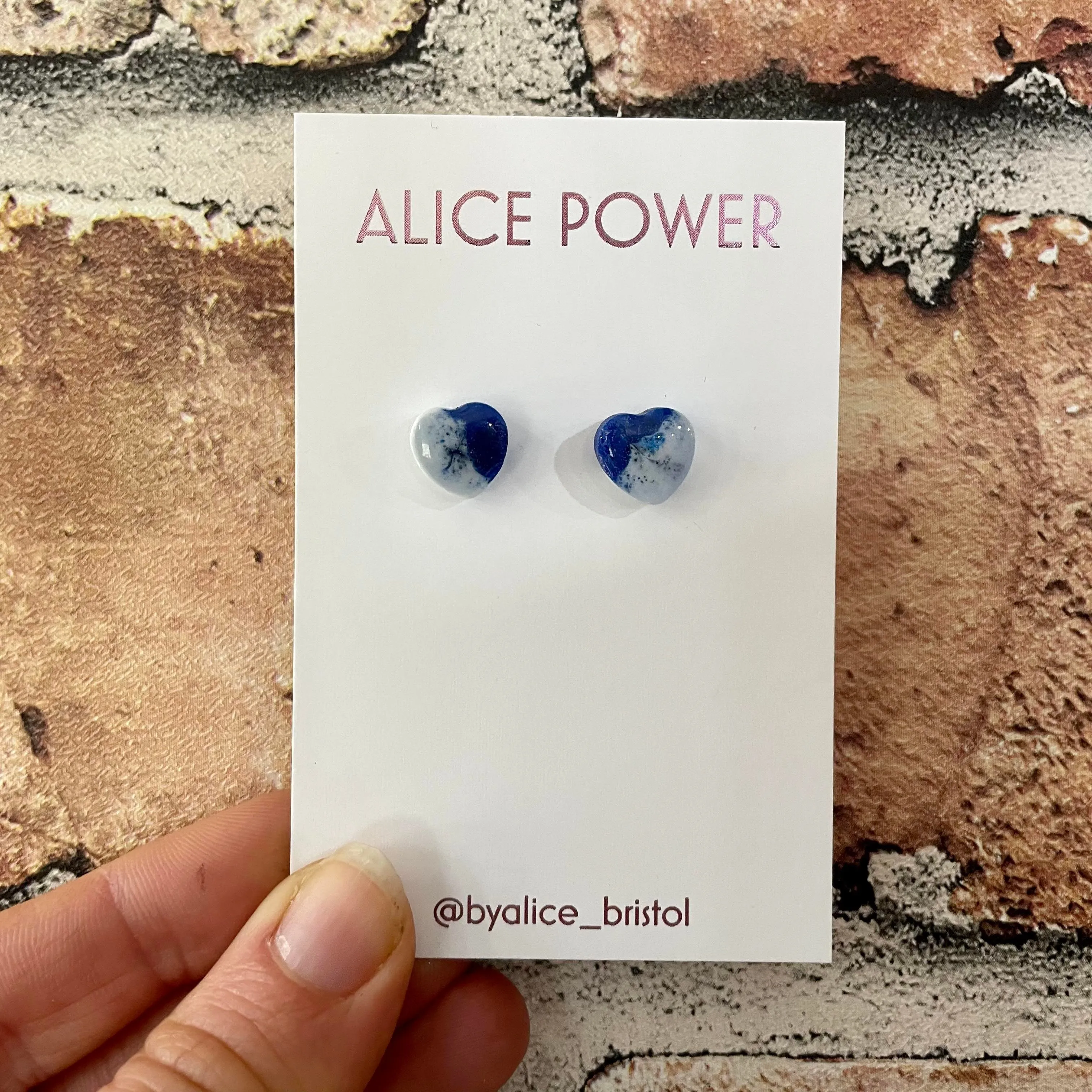 Heart Stud Resin Earrings