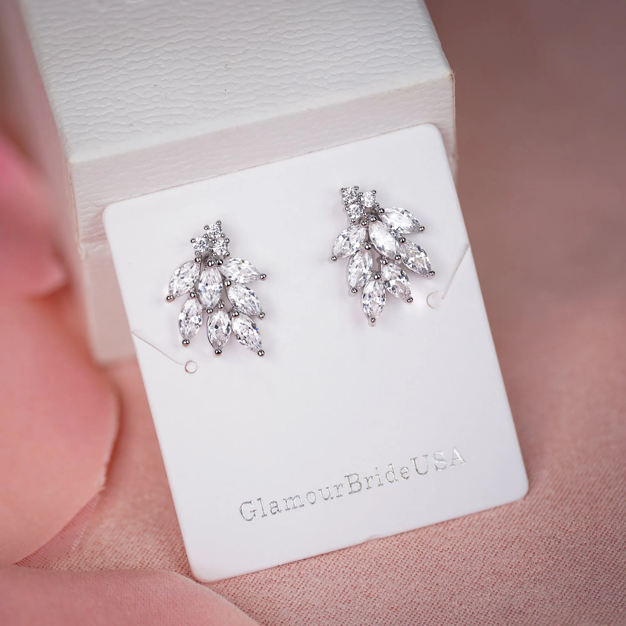Heather -Crystal Bridal Earrings