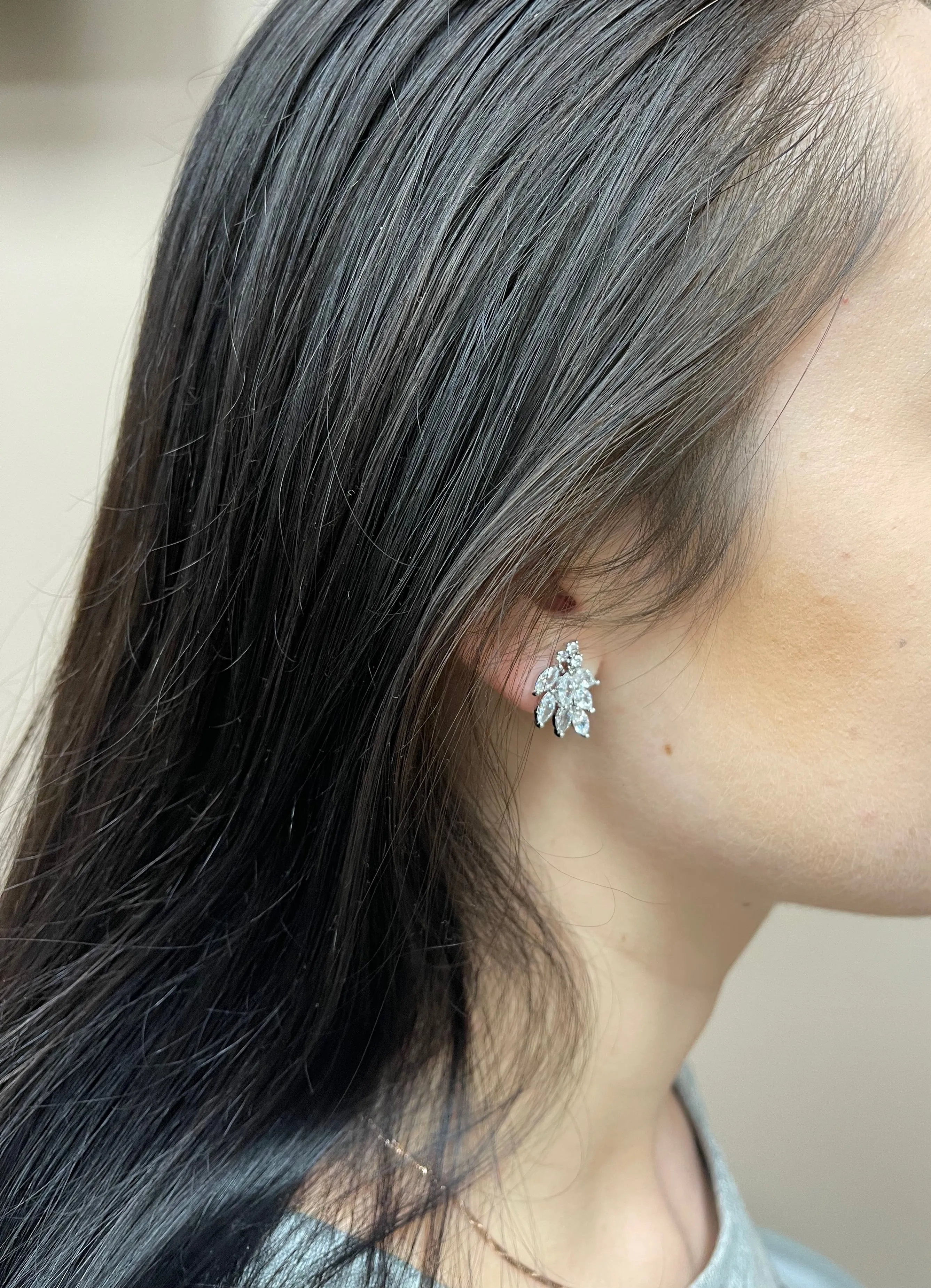 Heather -Crystal Bridal Earrings