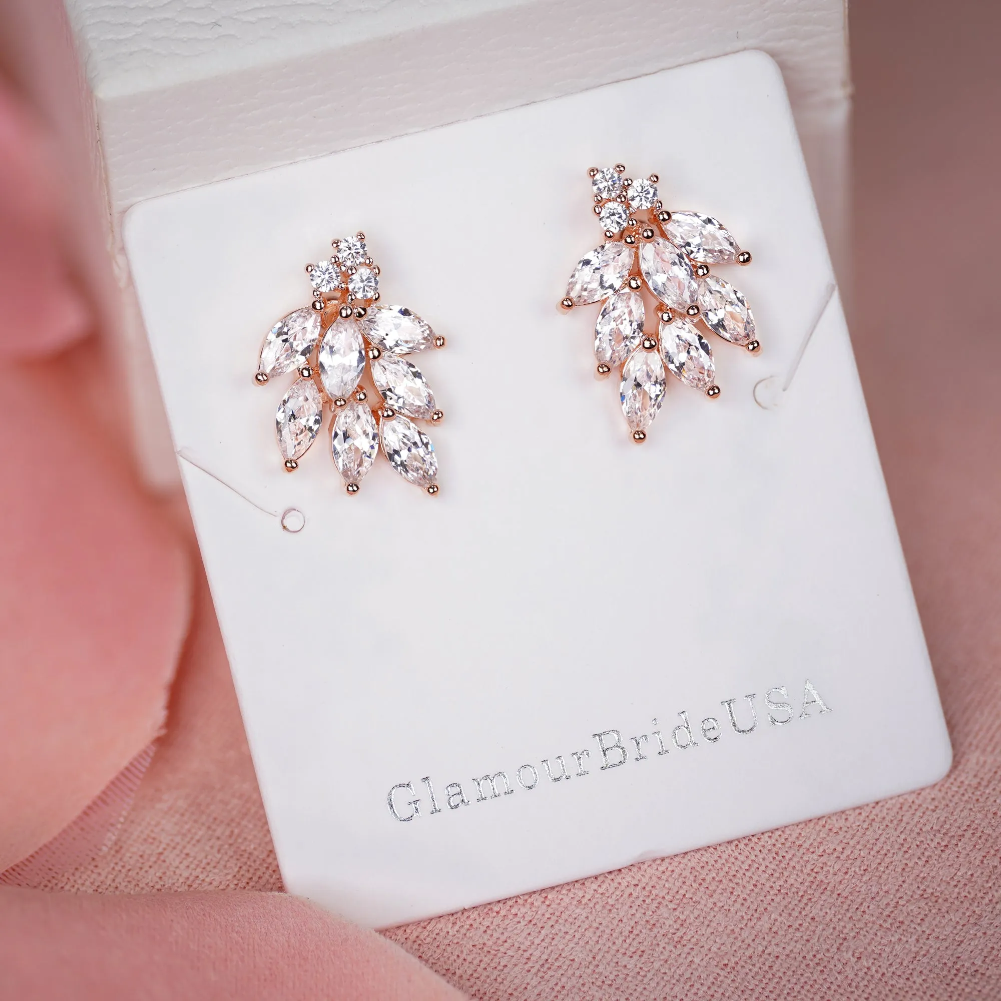 Heather -Crystal Bridal Earrings