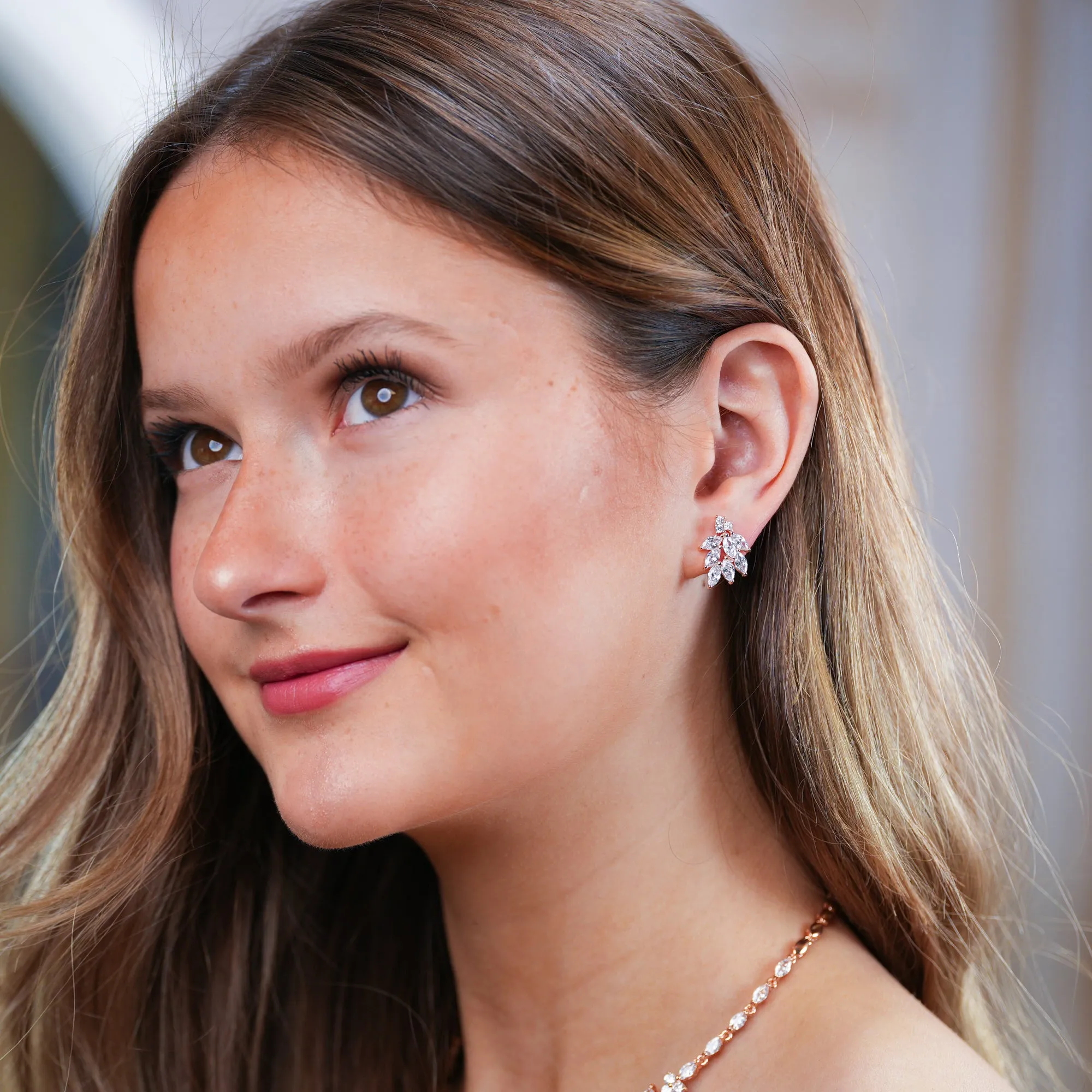 Heather -Crystal Bridal Earrings