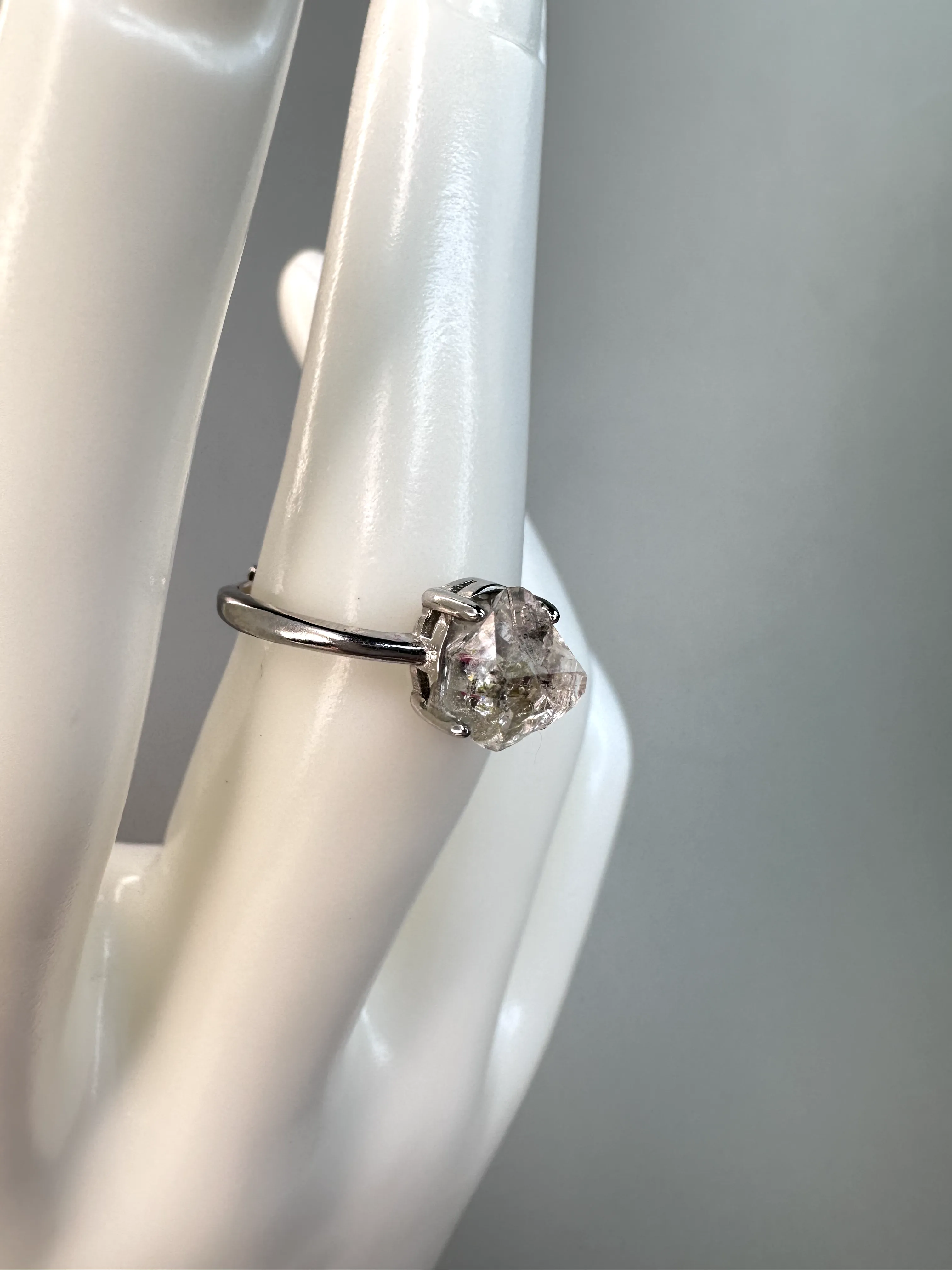 Herkimer Diamond Ring | Adjustable | S925