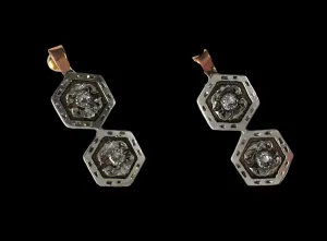 Hexagon Copper Earrings