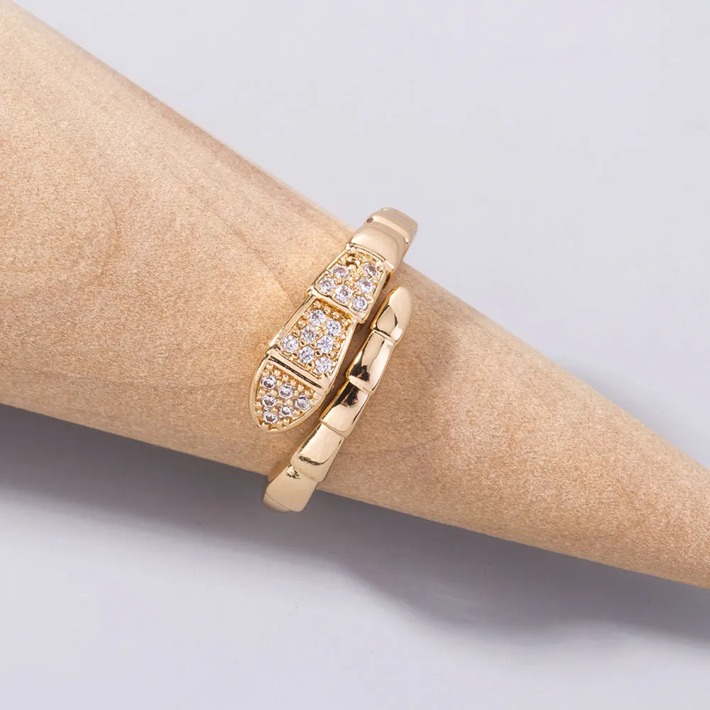 High-end Luxury Zircon Rattlesnake Ring