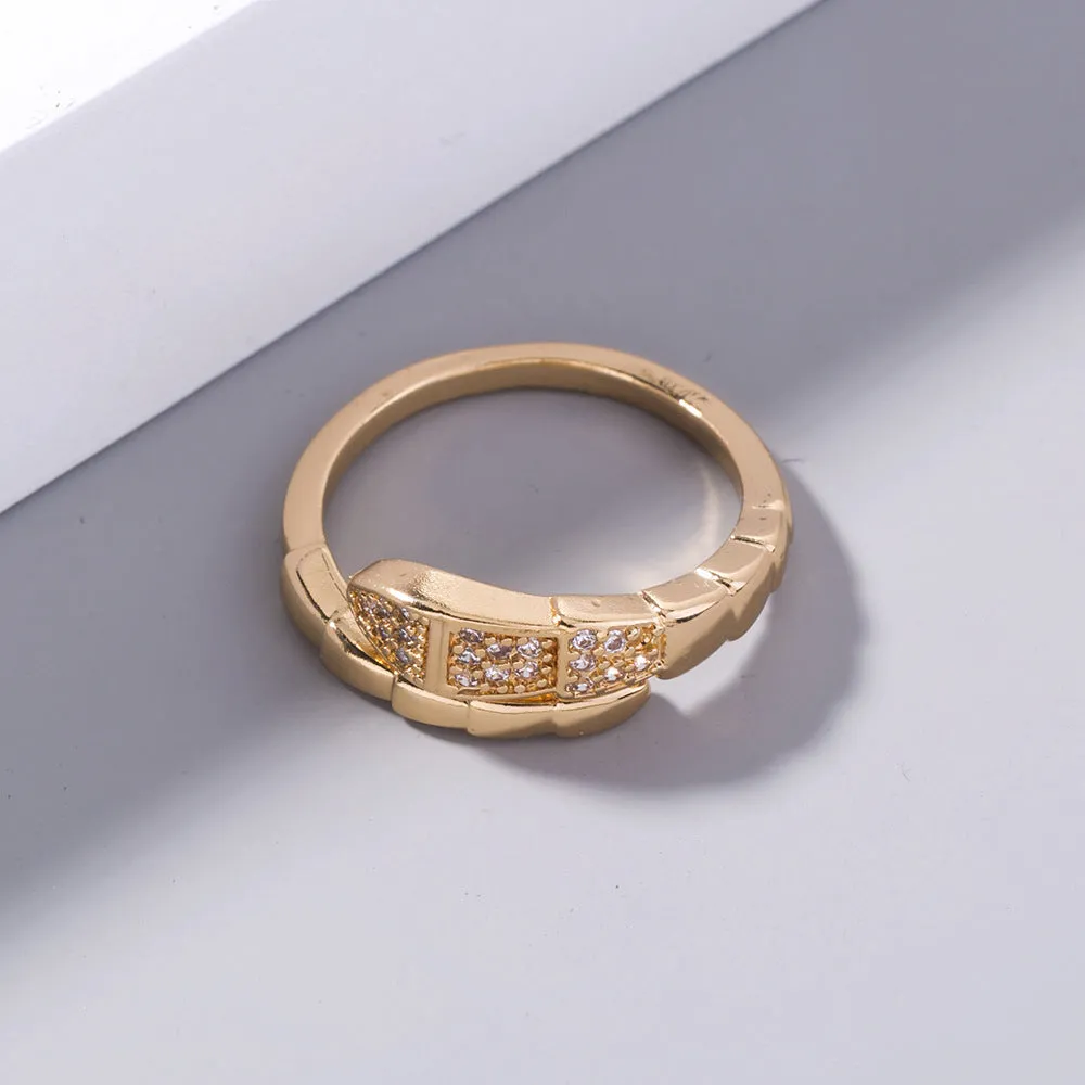 High-end Luxury Zircon Rattlesnake Ring