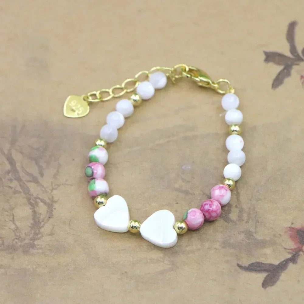 High-Quality Natural Stone Bead Bracelet – Baby Girls Yoga Charm Jewelry – Lobster Clasp Accessories, Christmas & Wedding Gift