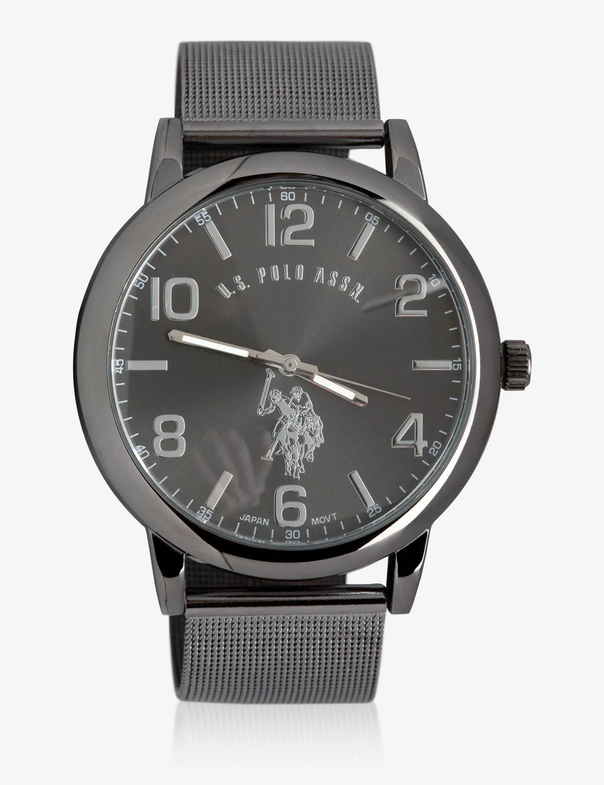 HIS & HERS BLACK MESH STRAP WATCH SET
