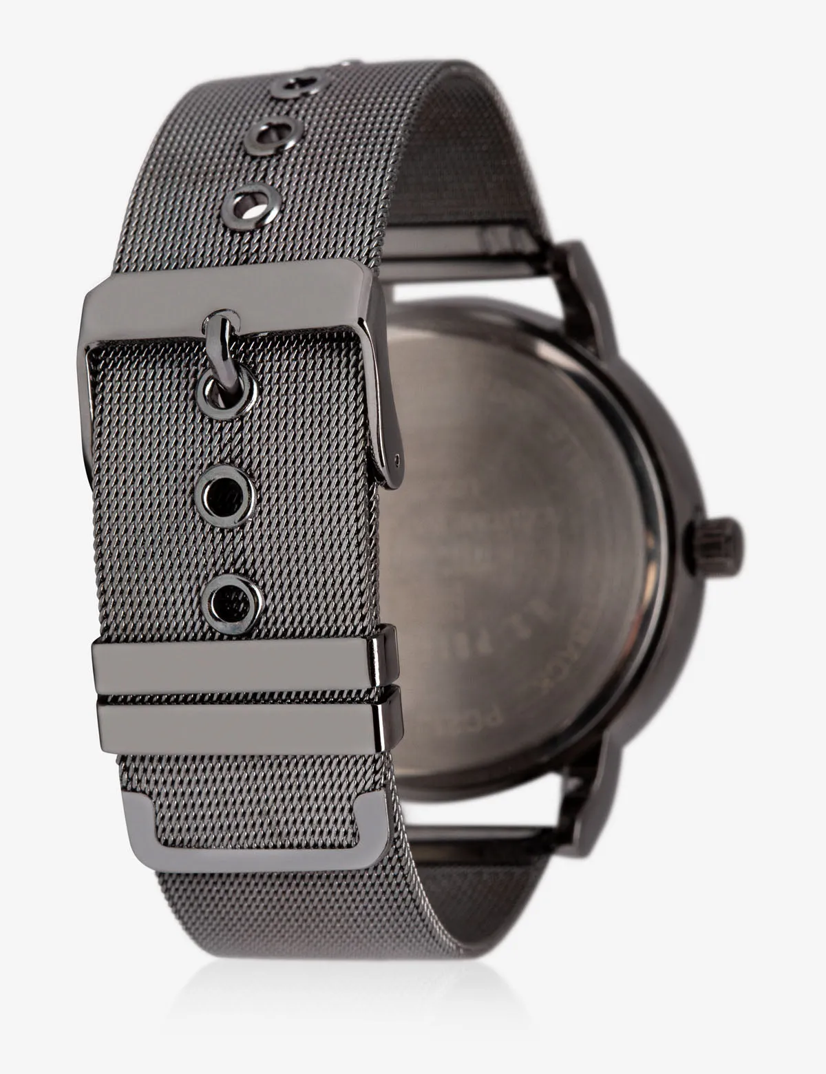 HIS & HERS BLACK MESH STRAP WATCH SET