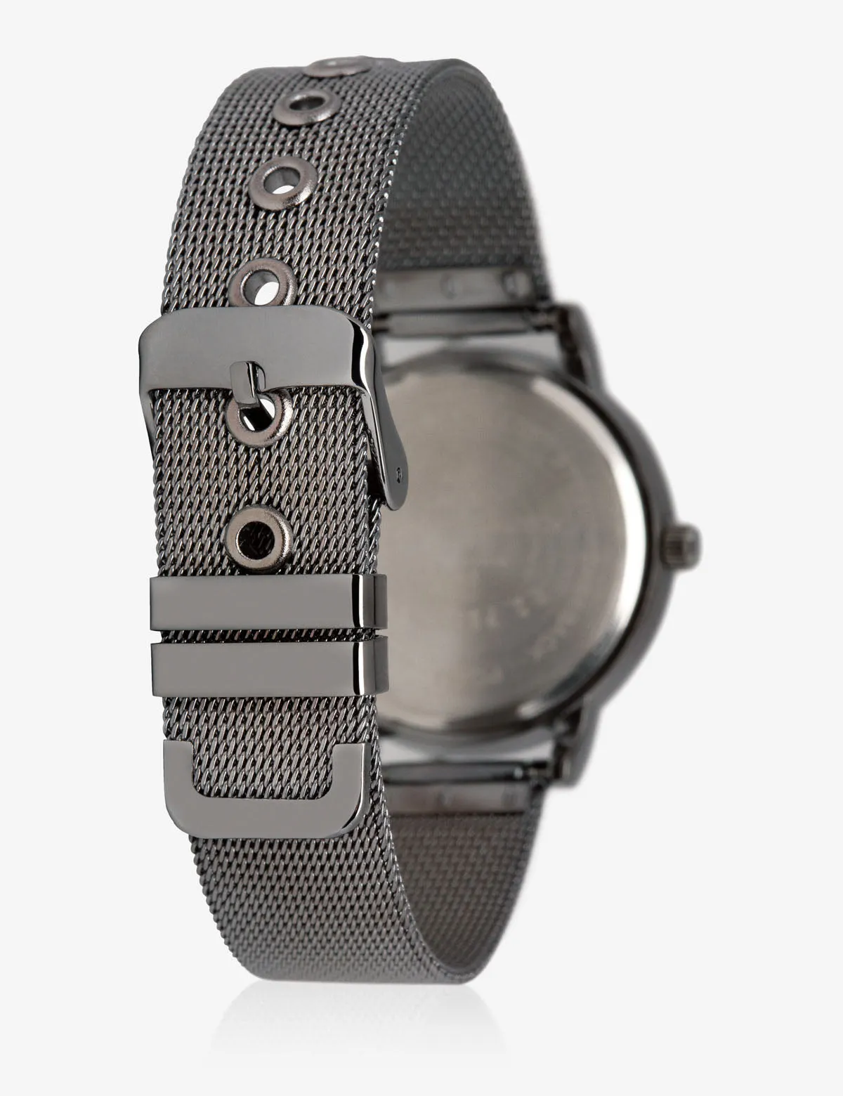 HIS & HERS BLACK MESH STRAP WATCH SET