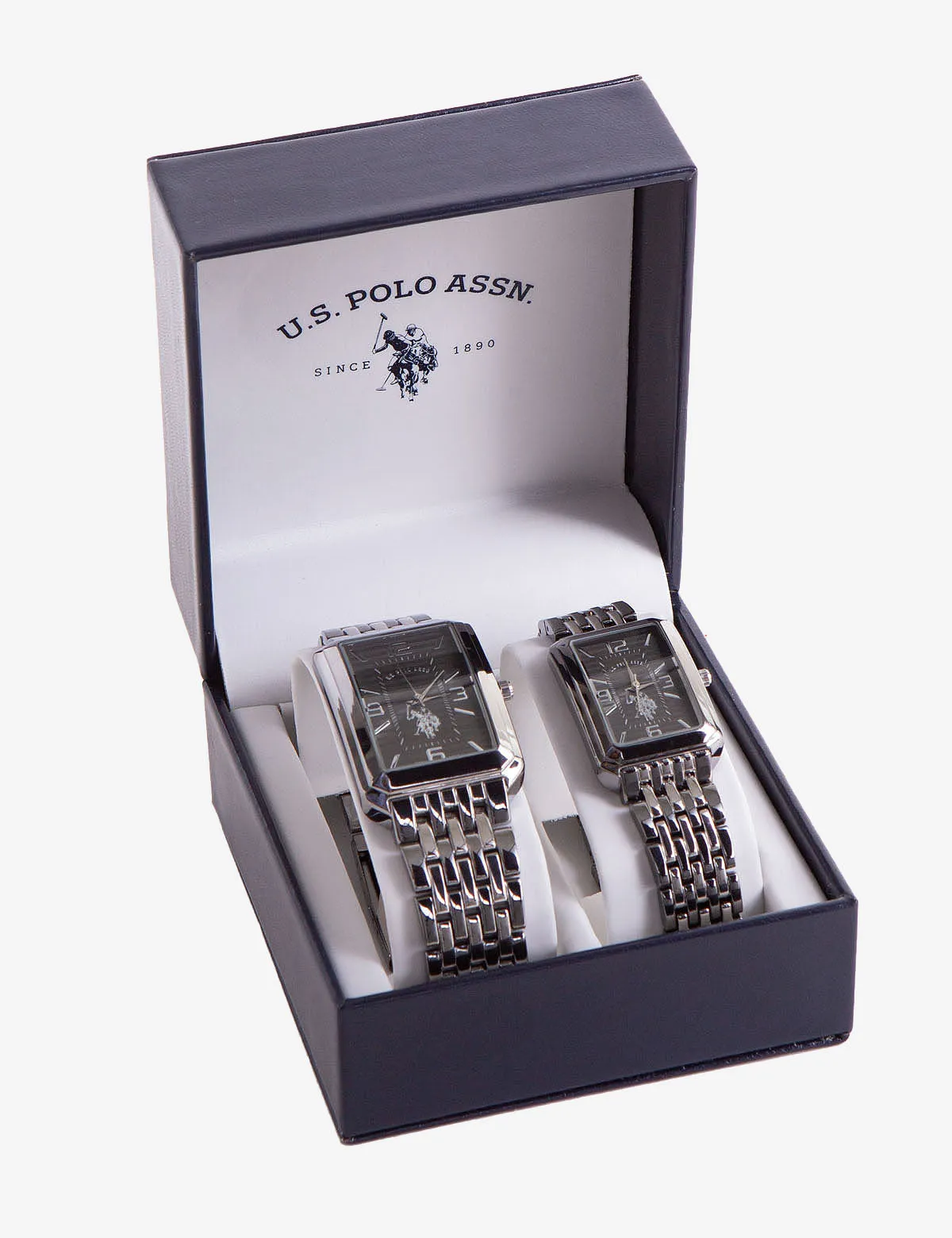 HIS AND HERS SQUARE FACE WATCH SET