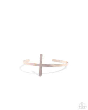 Holy Headline - Gold (Cross) Bracelet