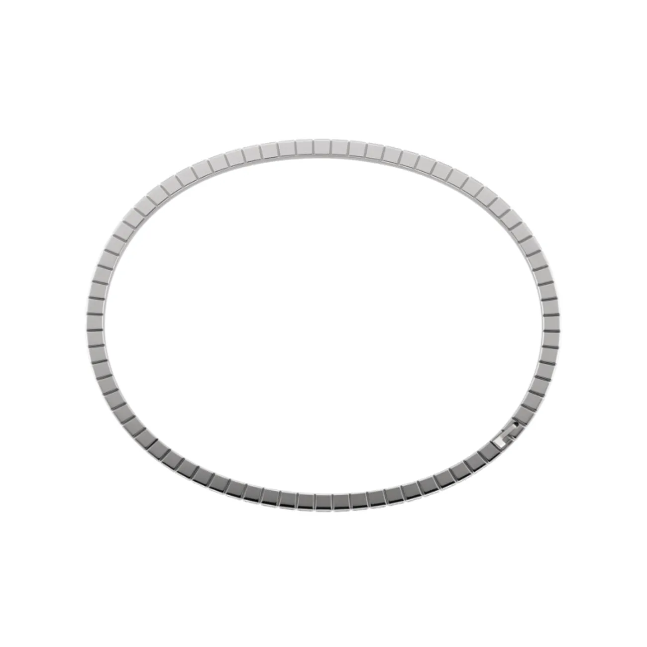 Ice Cube Ethical White Gold Semi-set Diamonds Bangle Bracelet