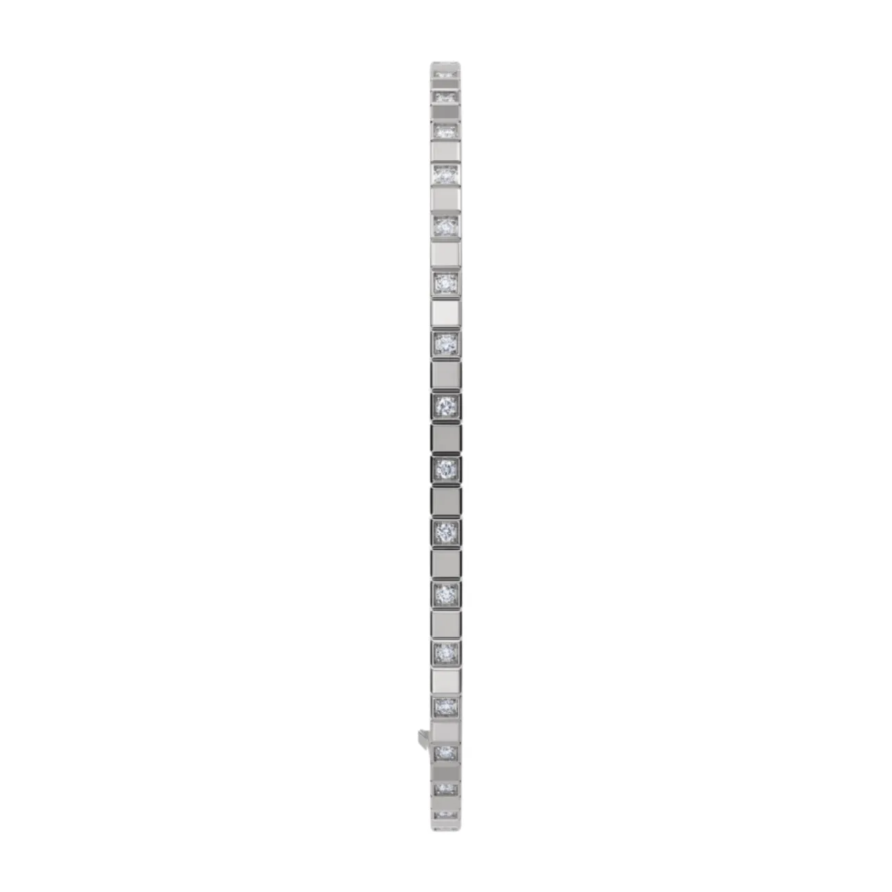 Ice Cube Ethical White Gold Semi-set Diamonds Bangle Bracelet